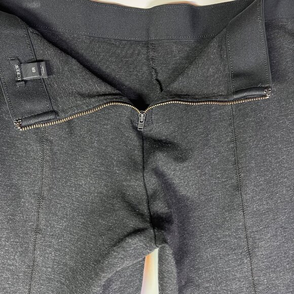J. Crew Size 6 Grey Pixie Pant Ponte Back Zip Skinny 31090 - Picture 5 of 7